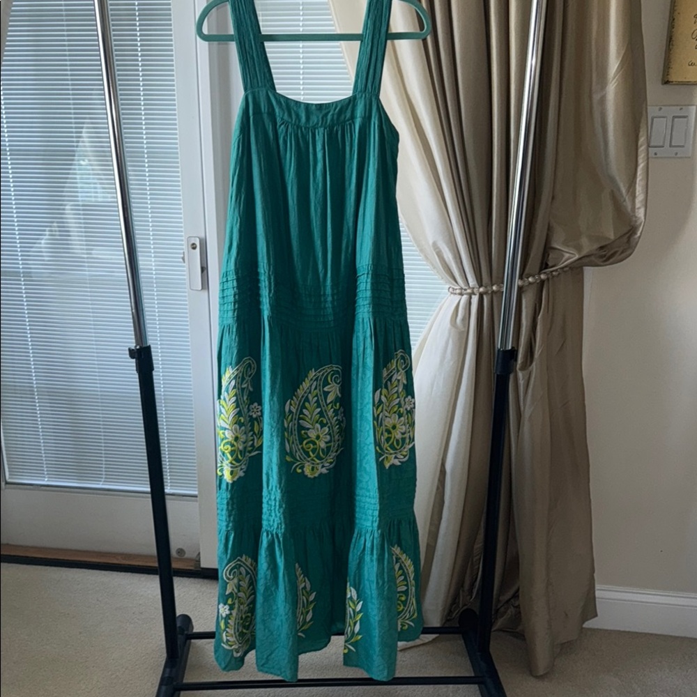 Elegant Teal Sleeveless Dress
